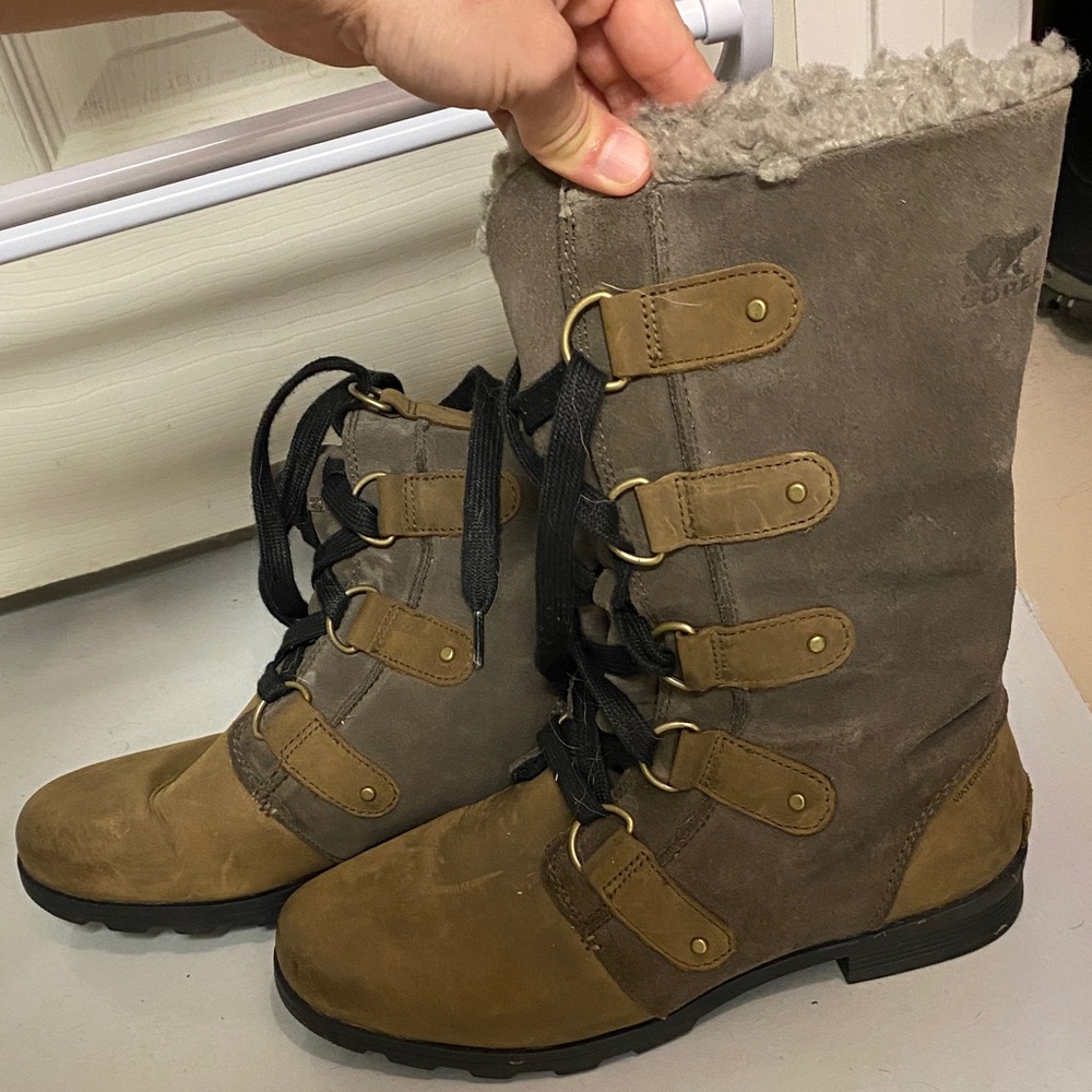 Sorel Two-Tone Lace-Up Boots